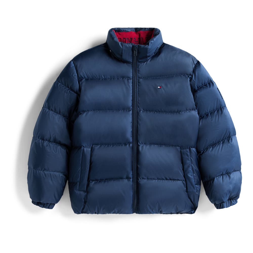 Essential Down Jacket Hooded Donker Blauw Essential Down Jacket Hooded Donker Blauw