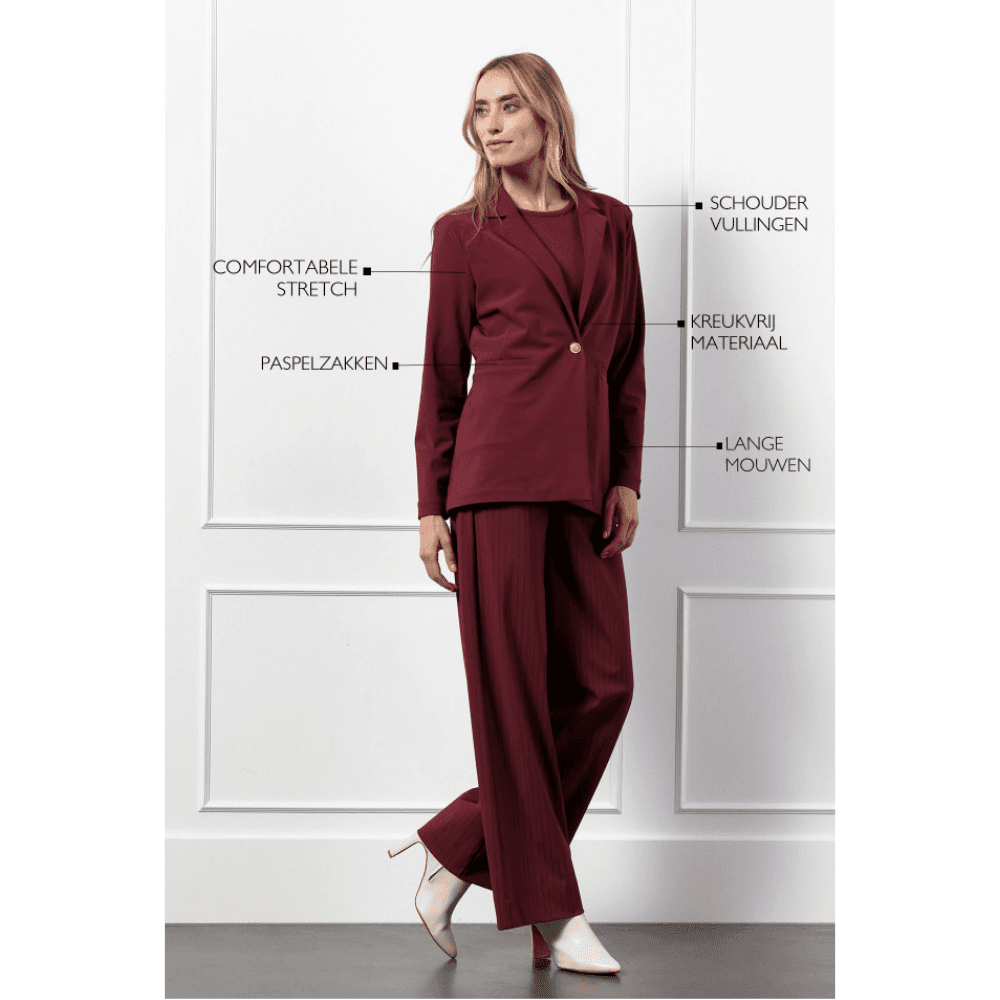 Arwen bonded blazer Bordeaux Arwen bonded blazer Bordeaux