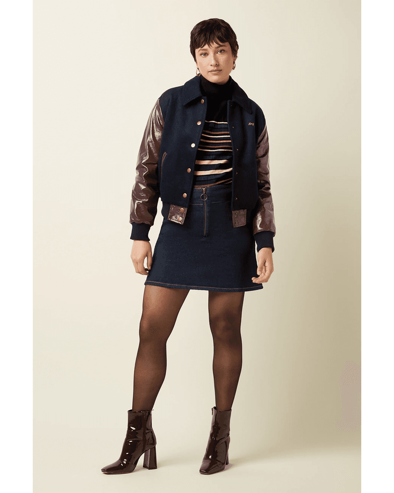 Billie Baseball Jacket Shine Rood Billie Baseball Jacket Shine Rood