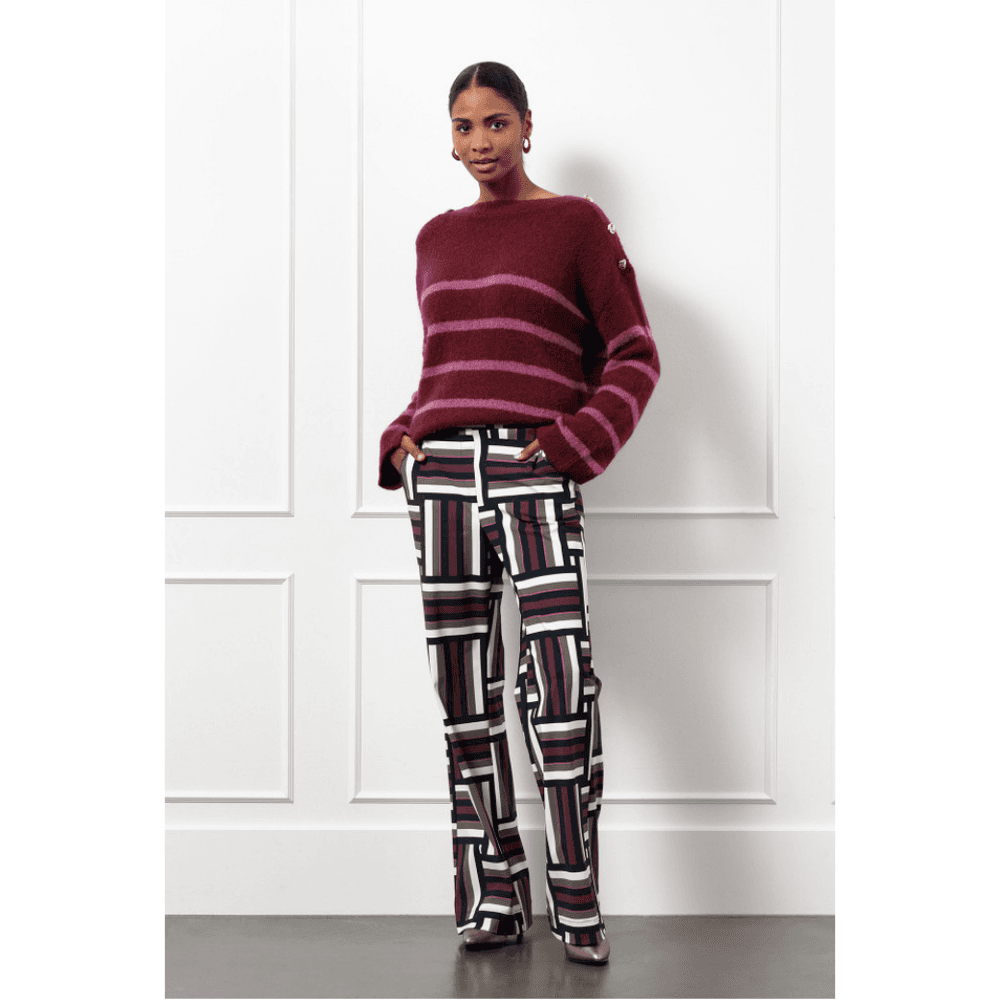 Marilon graphic trousers Paars Multi Marilon graphic trousers Paars Multi