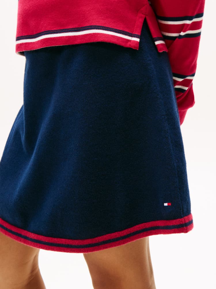 Varsity Knitted Skirt Donker Blauw Varsity Knitted Skirt Donker Blauw