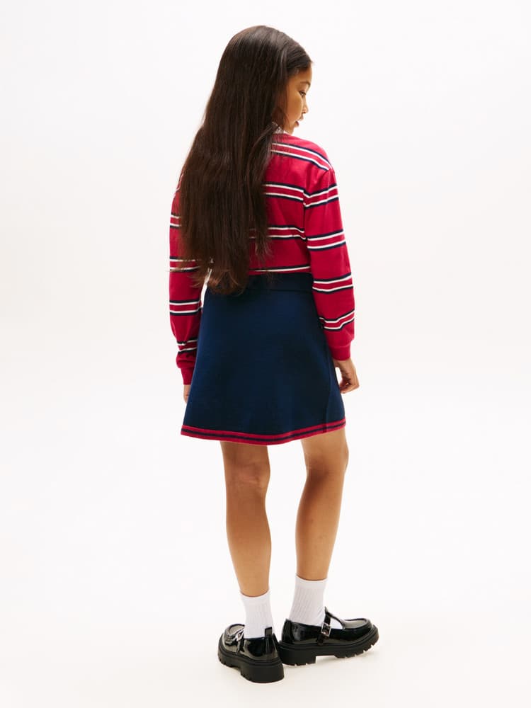 Varsity Knitted Skirt Donker Blauw Varsity Knitted Skirt Donker Blauw
