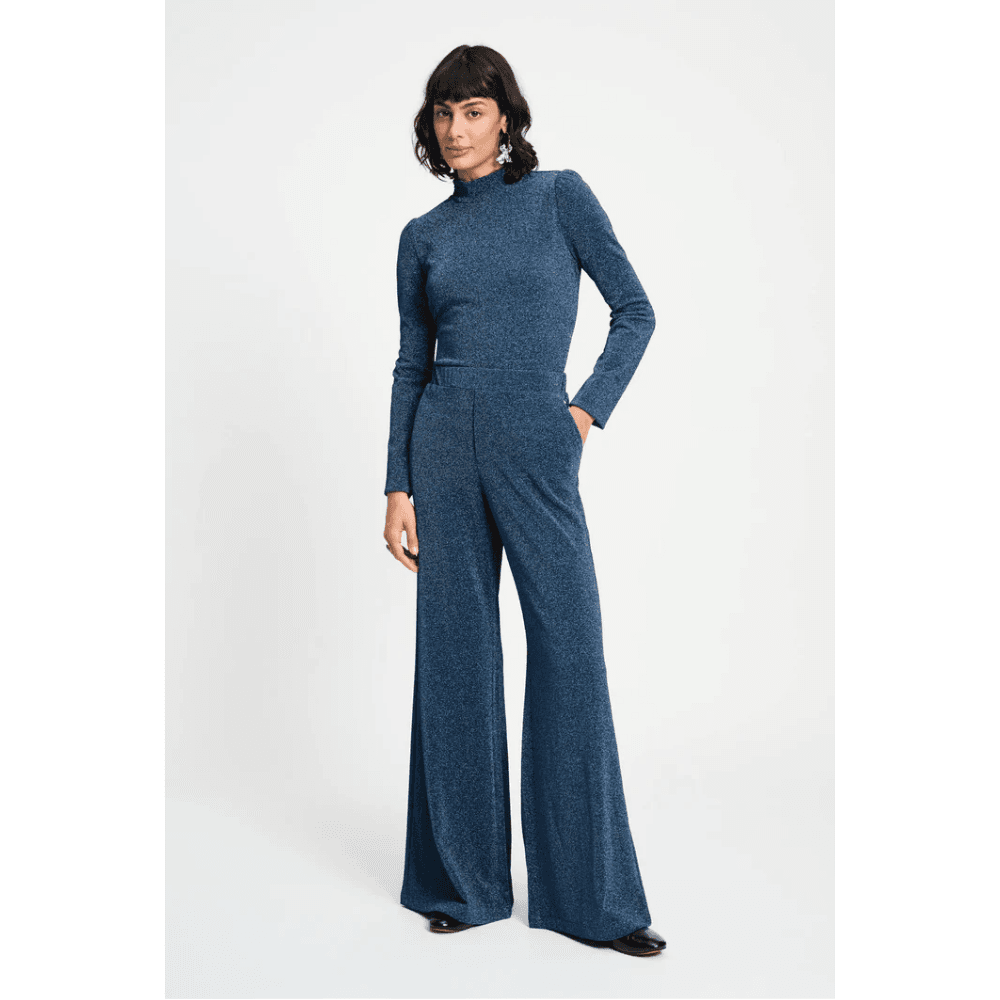 TURTLENECK - Glitter Dawn Blue Blauw TURTLENECK - Glitter Dawn Blue Blauw