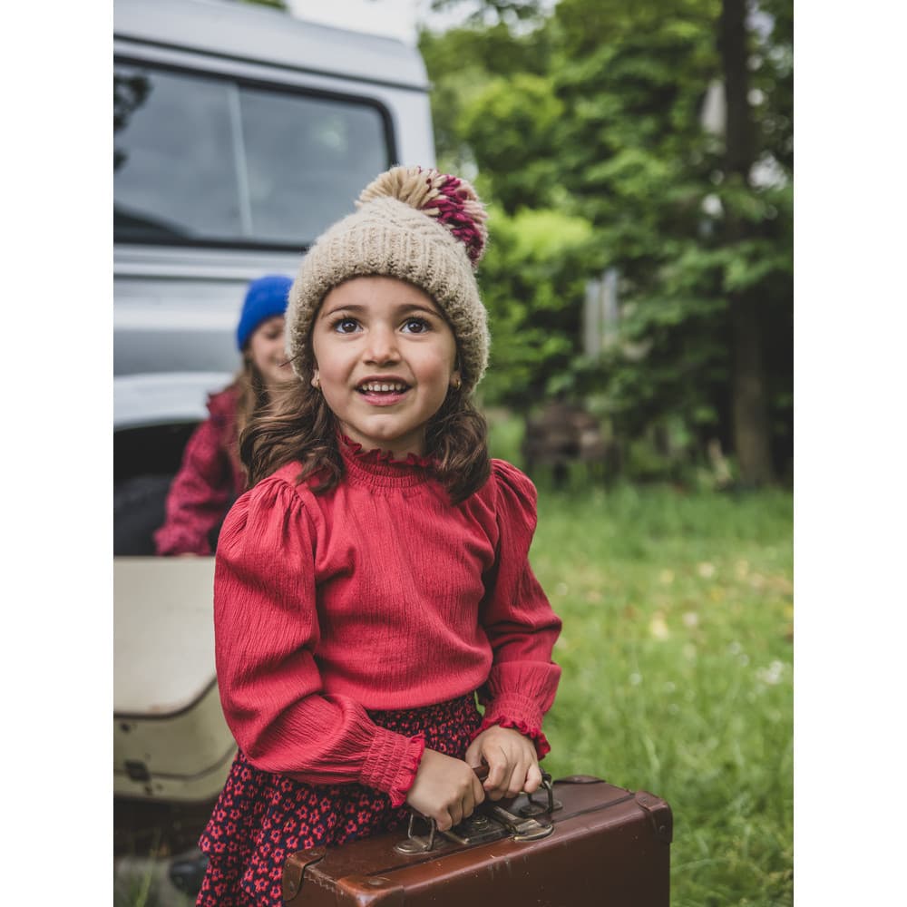 Little longsleeve t-shirt turtle Rood Little longsleeve t-shirt turtle Rood