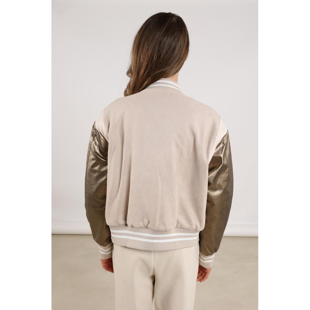 Gent Jacket Metallic Sleeve Beige Gent Jacket Metallic Sleeve Beige