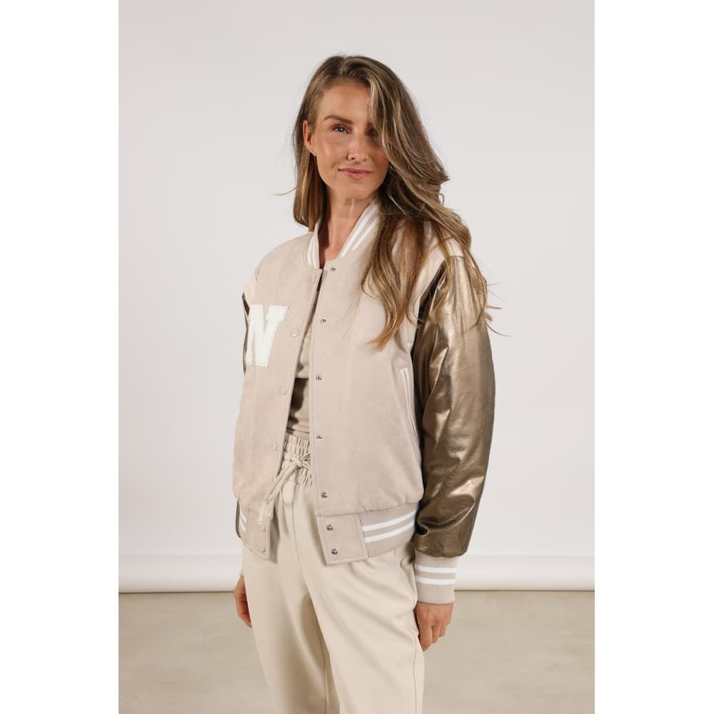 Gent Jacket Metallic Sleeve Beige Gent Jacket Metallic Sleeve Beige