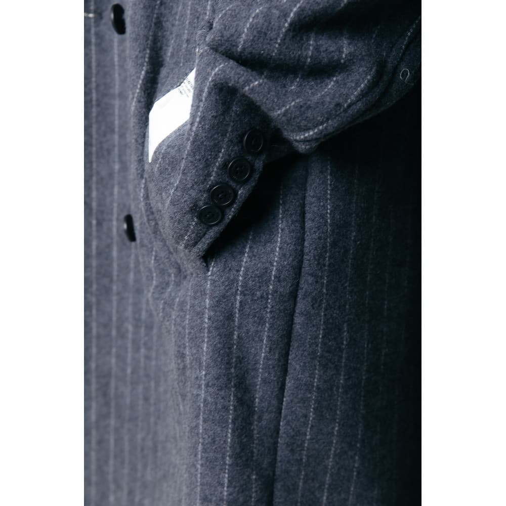 Zania Double Breasted Wool Long Coat Grijs Zania Double Breasted Wool Long Coat Grijs