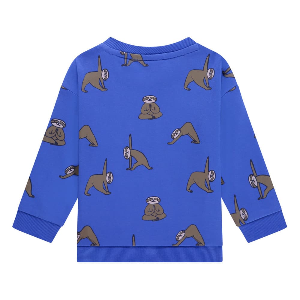 baby boys sweatshirt allover sloth theme Blauw baby boys sweatshirt allover sloth theme Blauw