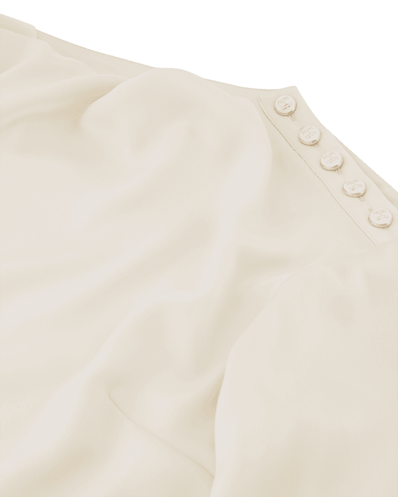 Joline High Collar Blouse Off White Joline High Collar Blouse Off White