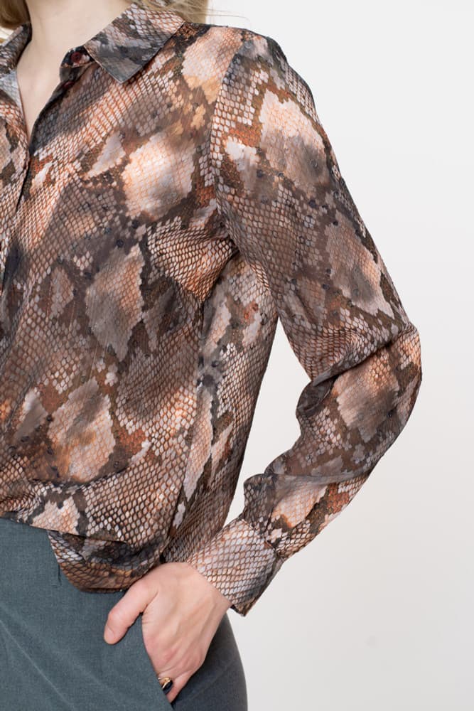 Blouse Slangenprint Grijs Blouse Slangenprint Grijs