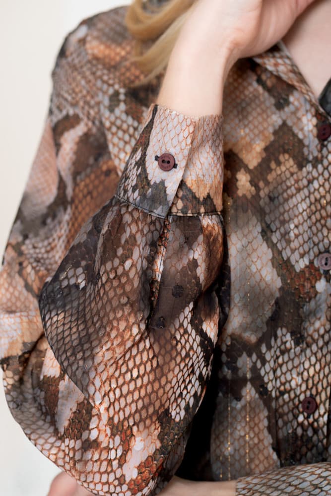 Blouse Slangenprint Grijs Blouse Slangenprint Grijs