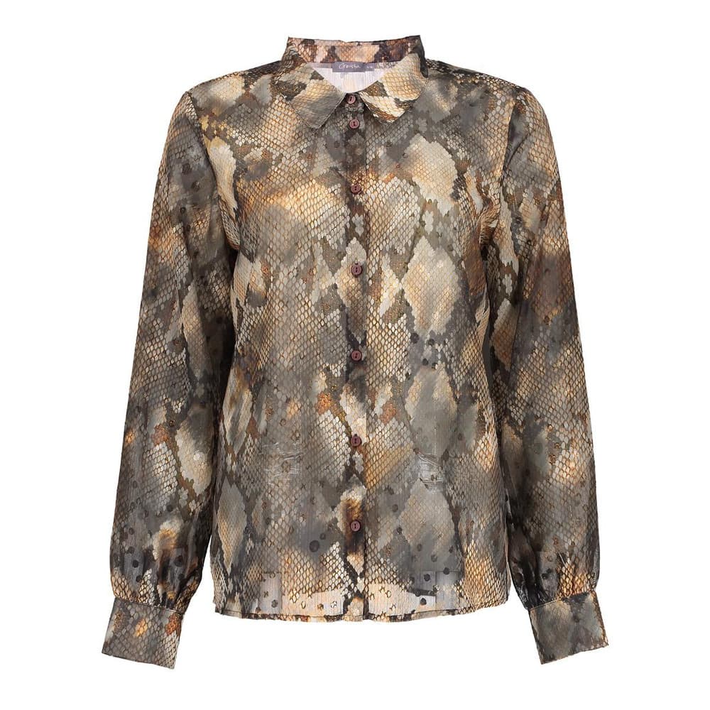 Blouse Slangenprint Grijs Blouse Slangenprint Grijs