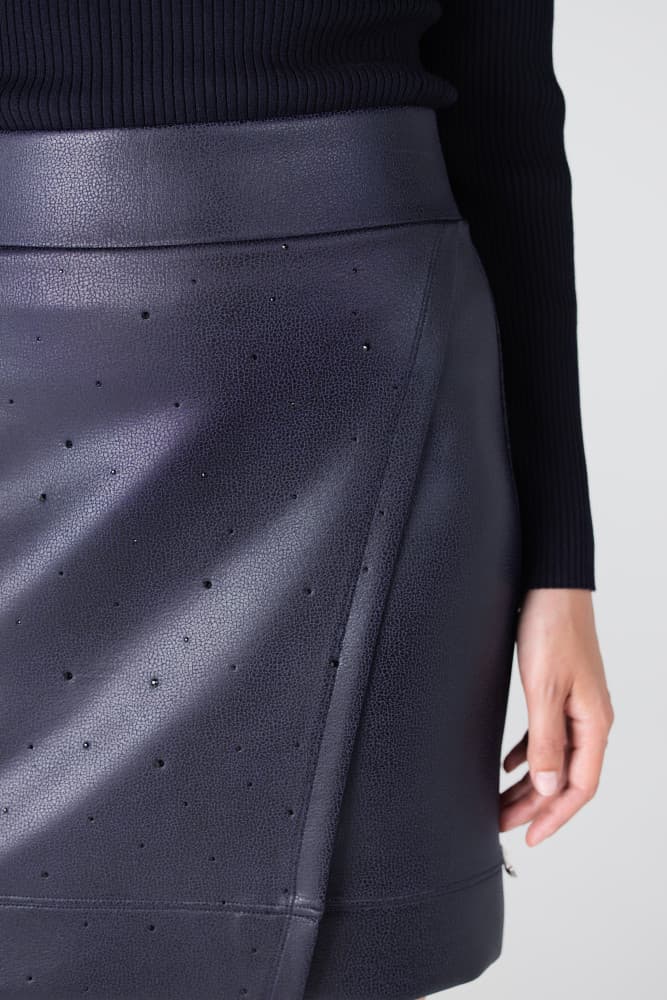 CARA ROK CS 769 short overlap rhinestones Blauw CARA ROK CS 769 short overlap rhinestones Blauw