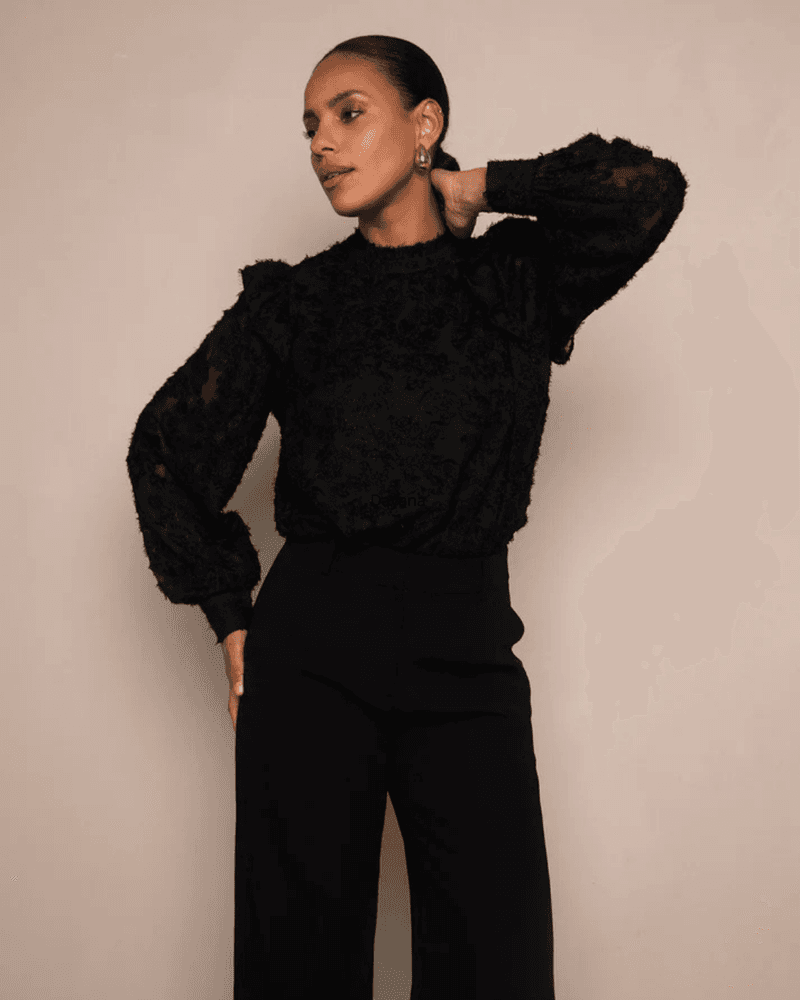 Blouse Bambie Zwart 1 Blouse Bambie Zwart 1