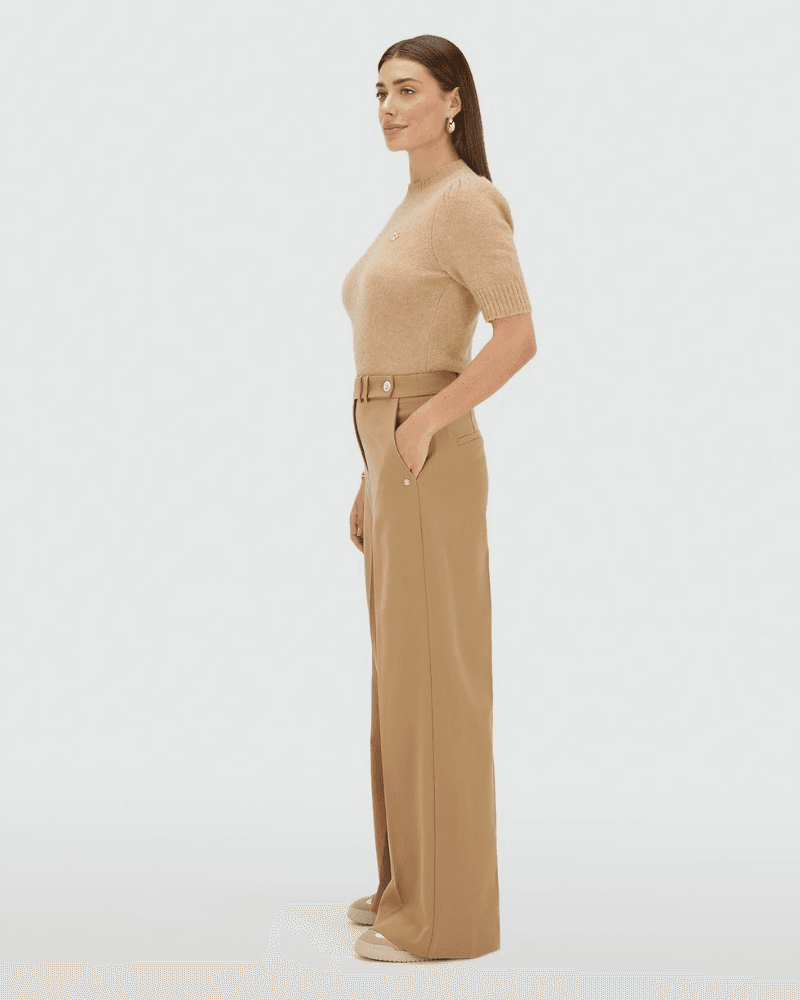 KYRIE mid-rise wide leg trousers Camel KYRIE mid-rise wide leg trousers Camel