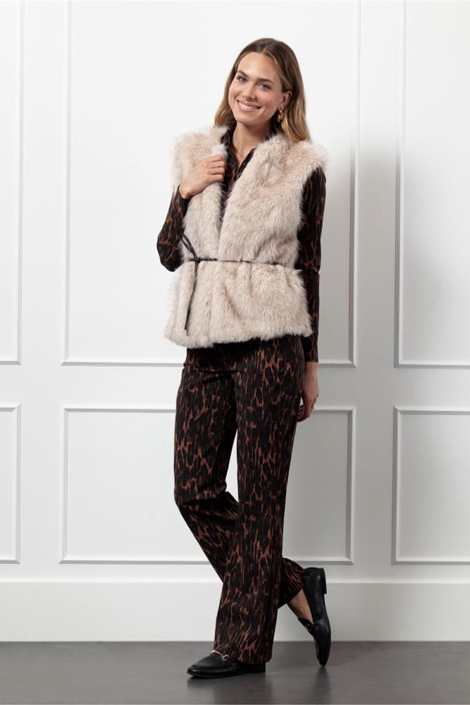 Ivana fur waistcoat Ecru Ivana fur waistcoat Ecru