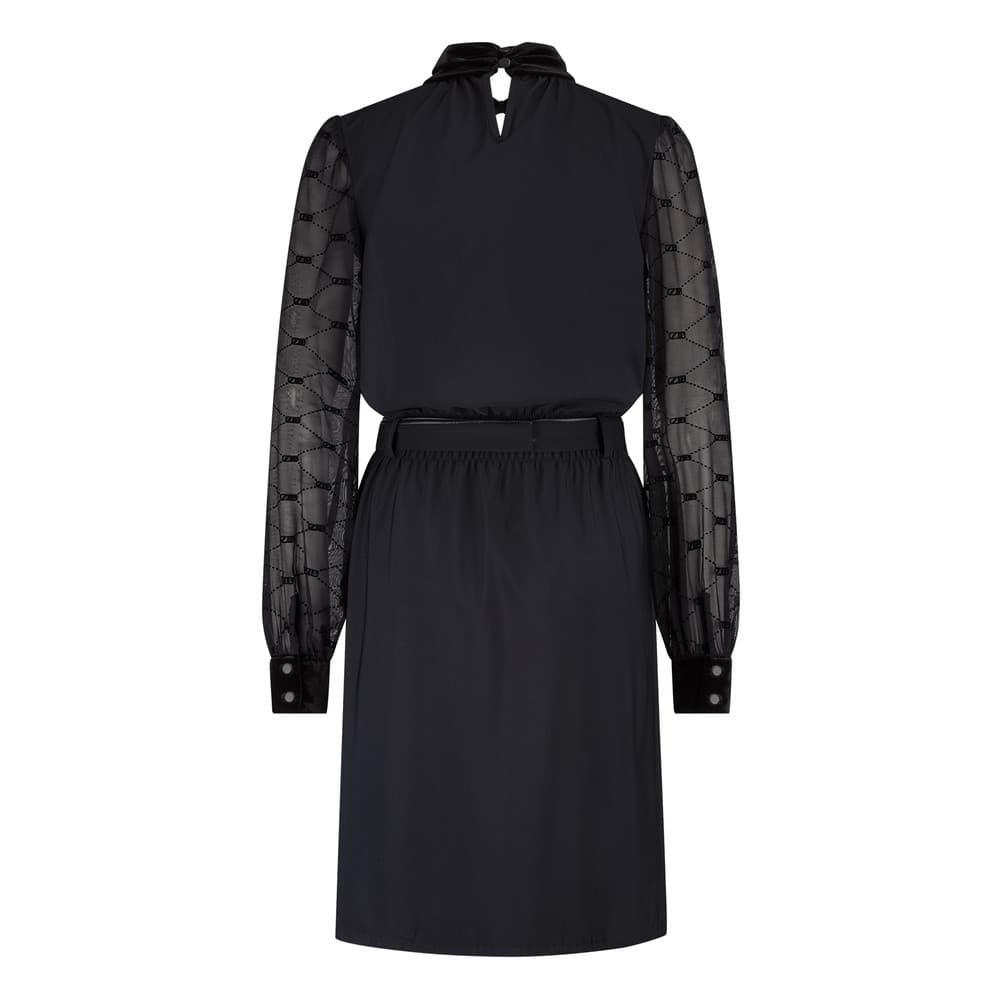 Twisted Collar Dress Black Zwart 1 Twisted Collar Dress Black Zwart 1