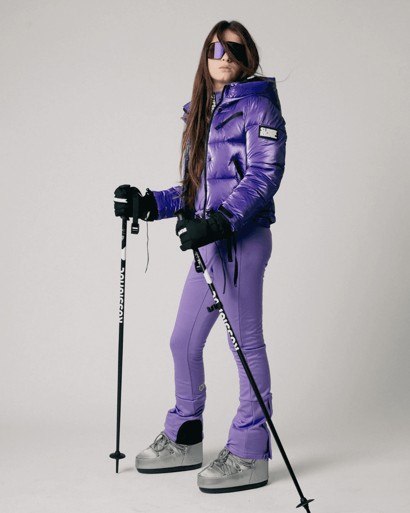 SPICY Girls metallic hooded ski jacket Paars SPICY Girls metallic hooded ski jacket Paars