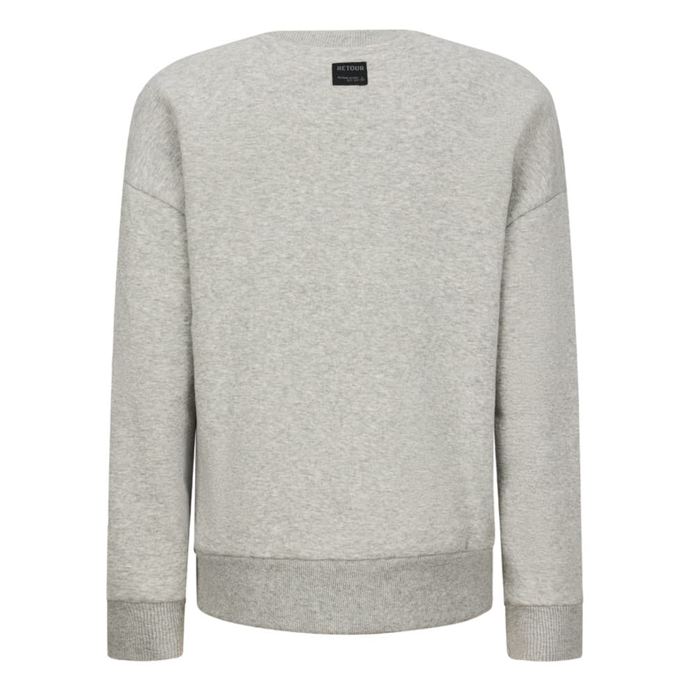 Edo Sweater Towelling Print Grijs Edo Sweater Towelling Print Grijs