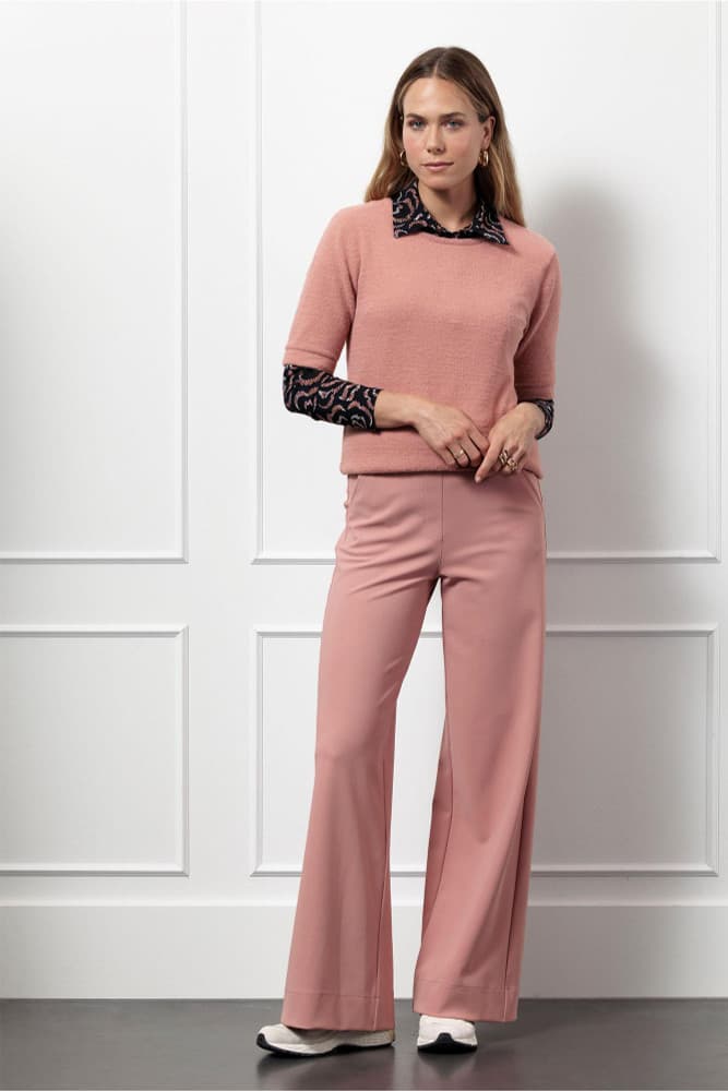 Lexie bonded trousers dusty Roze Lexie bonded trousers dusty Roze