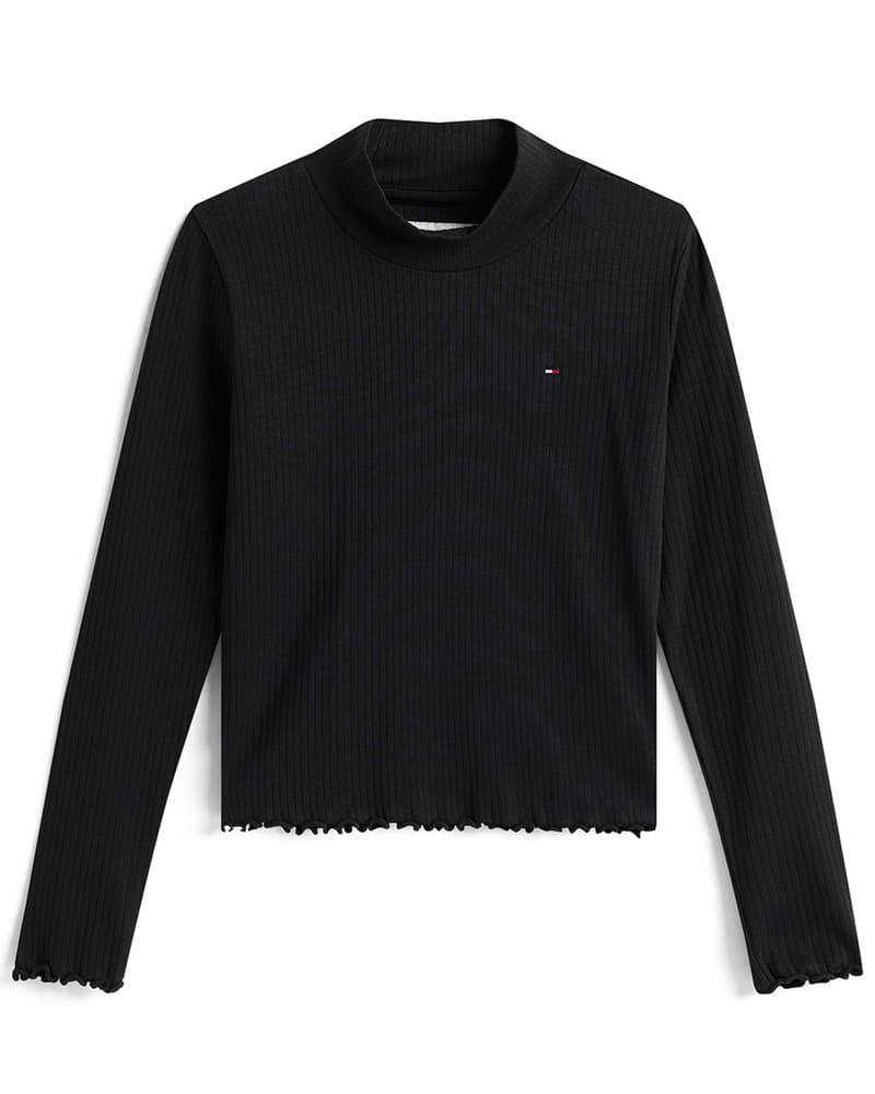 Mock neck Top Longsleeve Zwart 1 Mock neck Top Longsleeve Zwart 1