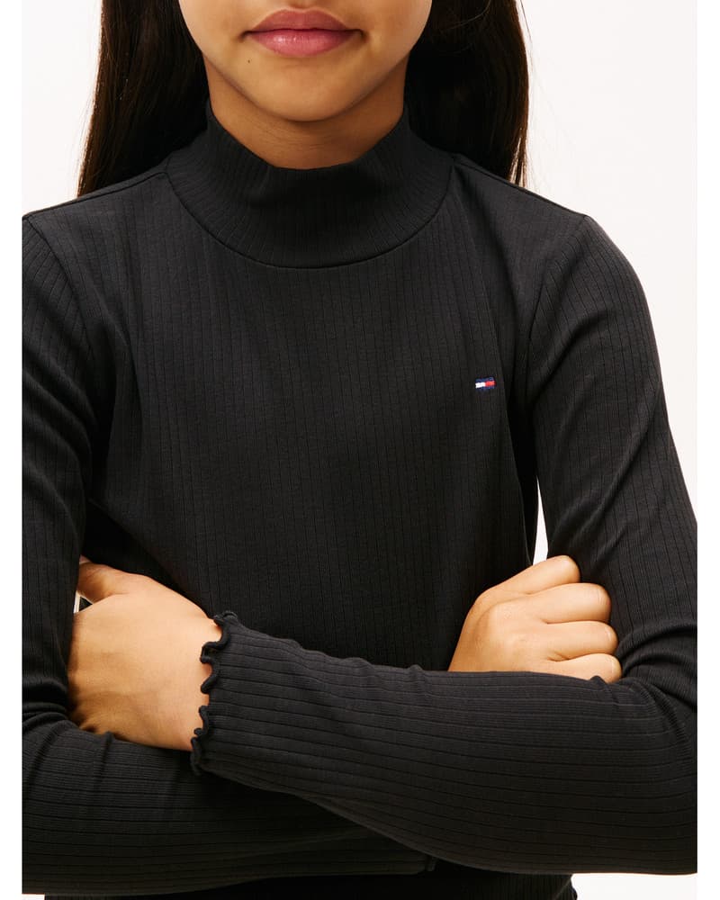 Mock neck Top Longsleeve Zwart 1 Mock neck Top Longsleeve Zwart 1