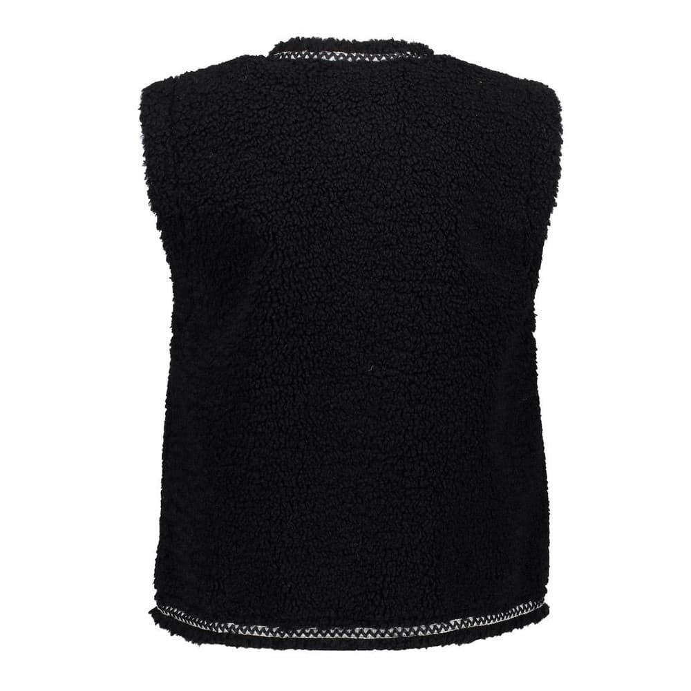 Gilet teddy embroidery zigzag Zwart 1 Gilet teddy embroidery zigzag Zwart 1
