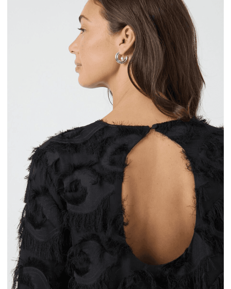 YASDIO LS SHORT DRESS Zwart 1 YASDIO LS SHORT DRESS Zwart 1