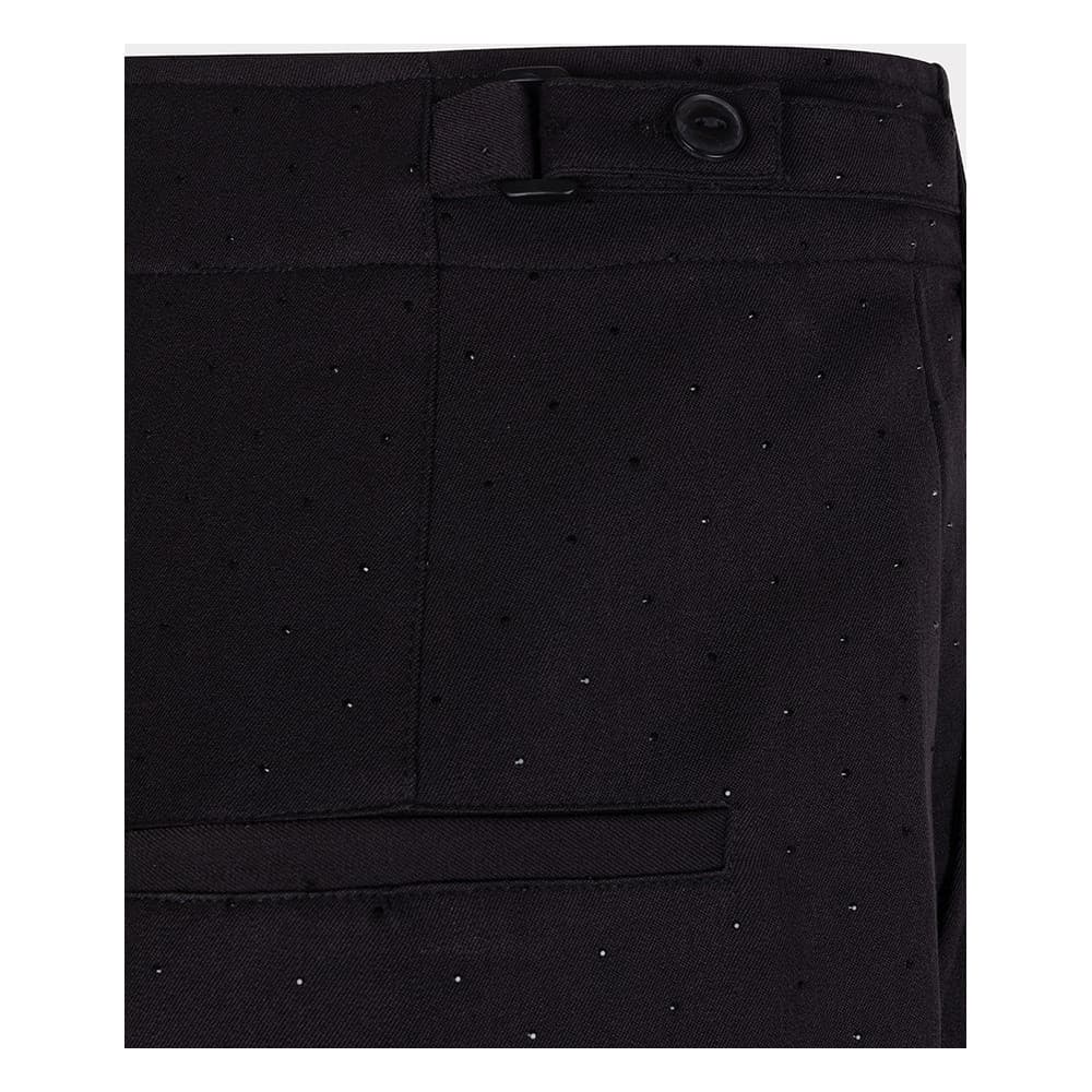 Trousers twill high rise studs Zwart 1 Trousers twill high rise studs Zwart 1