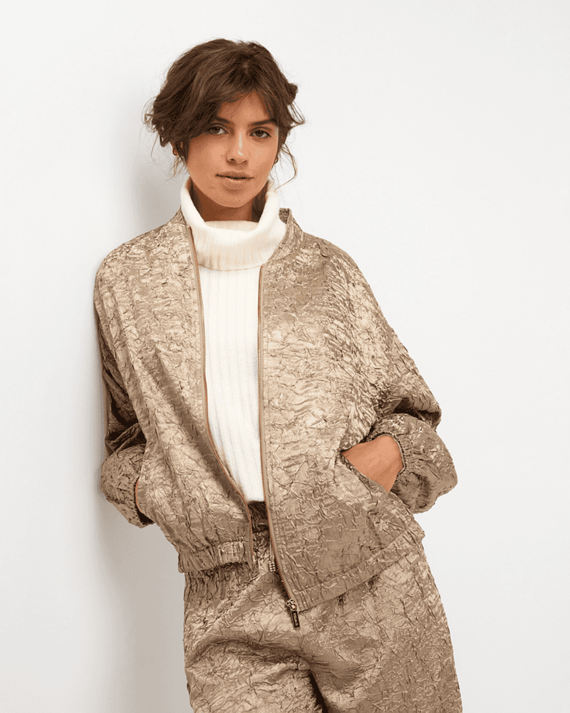 Bomber satin crinkle Goud Bomber satin crinkle Goud