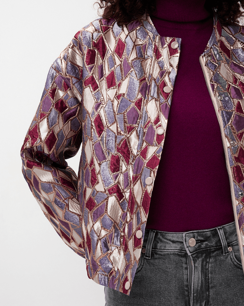 Jacket bomber metallic mosaic Multi Jacket bomber metallic mosaic Multi