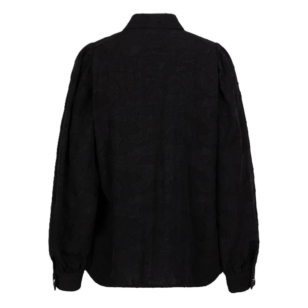 Blouse flower jacquard Zwart 1 Blouse flower jacquard Zwart 1