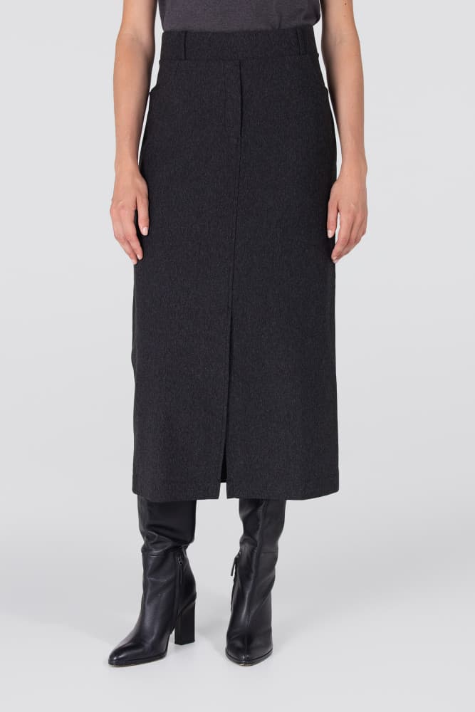 GEORGIE ROK HVM 683 slit at front Grijs GEORGIE ROK HVM 683 slit at front Grijs