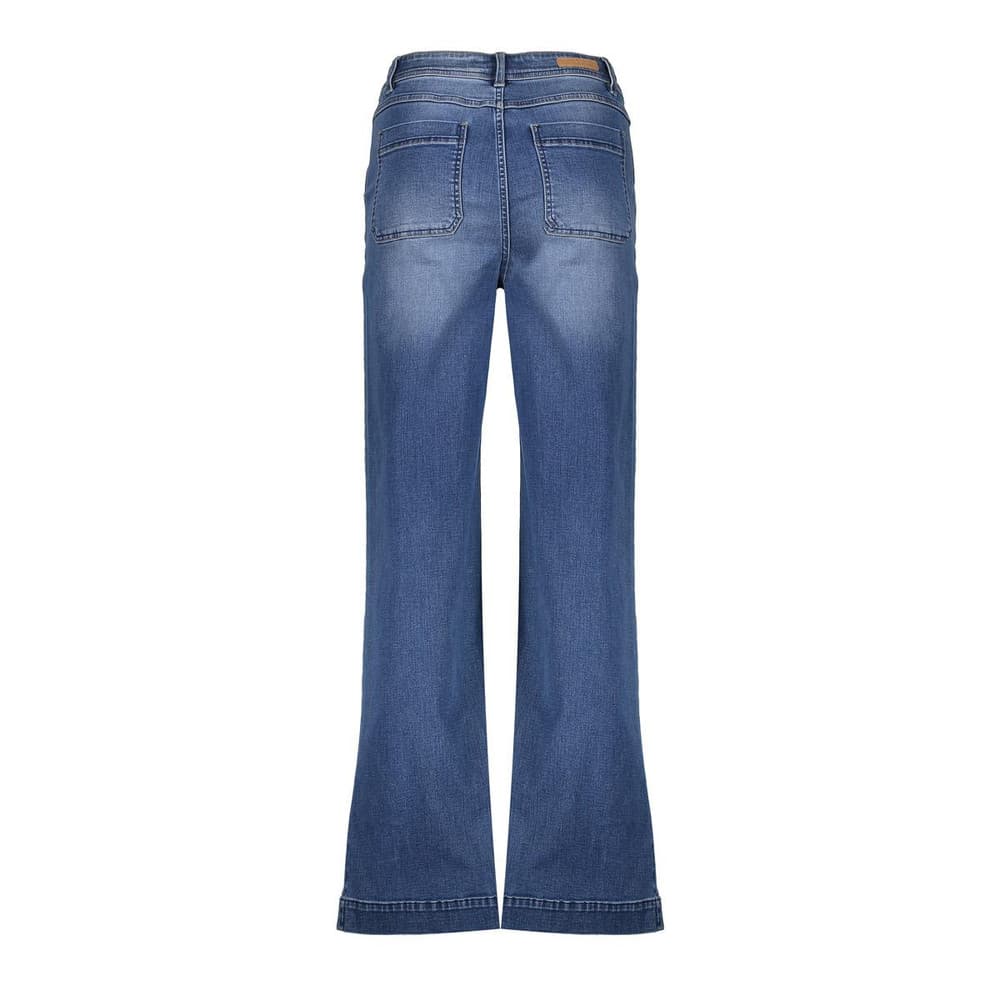 Jeans Met Wijde Flared Pijp Blauw Jeans Met Wijde Flared Pijp Blauw