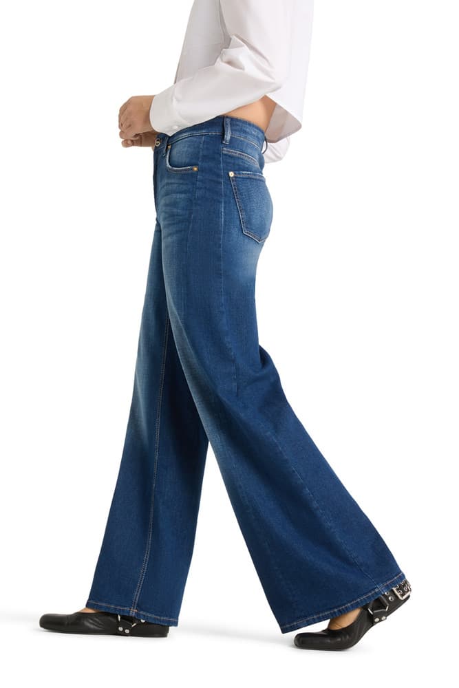 Palazzo Patch CMB Applikation Jeans Blauw Palazzo Patch CMB Applikation Jeans Blauw