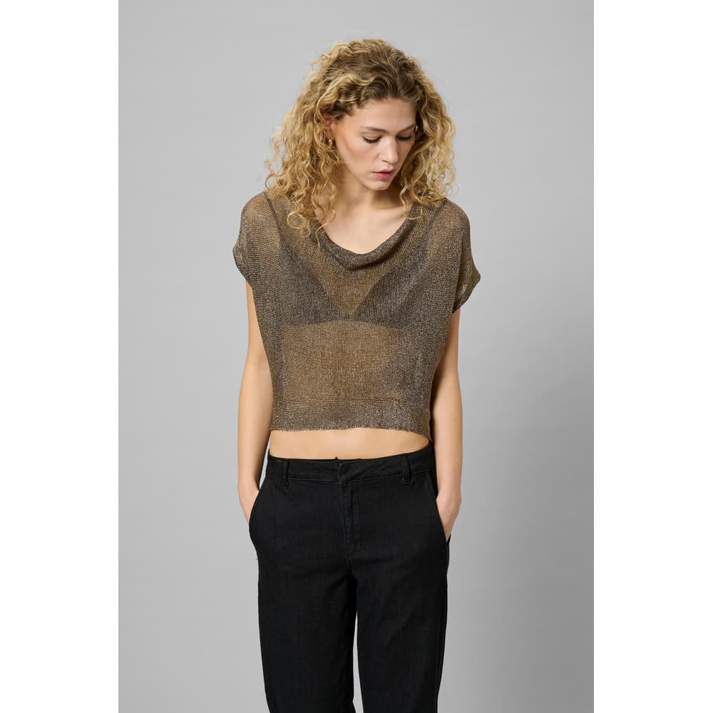 MWOlly Knit Waterfall Top Zwart 1 MWOlly Knit Waterfall Top Zwart 1