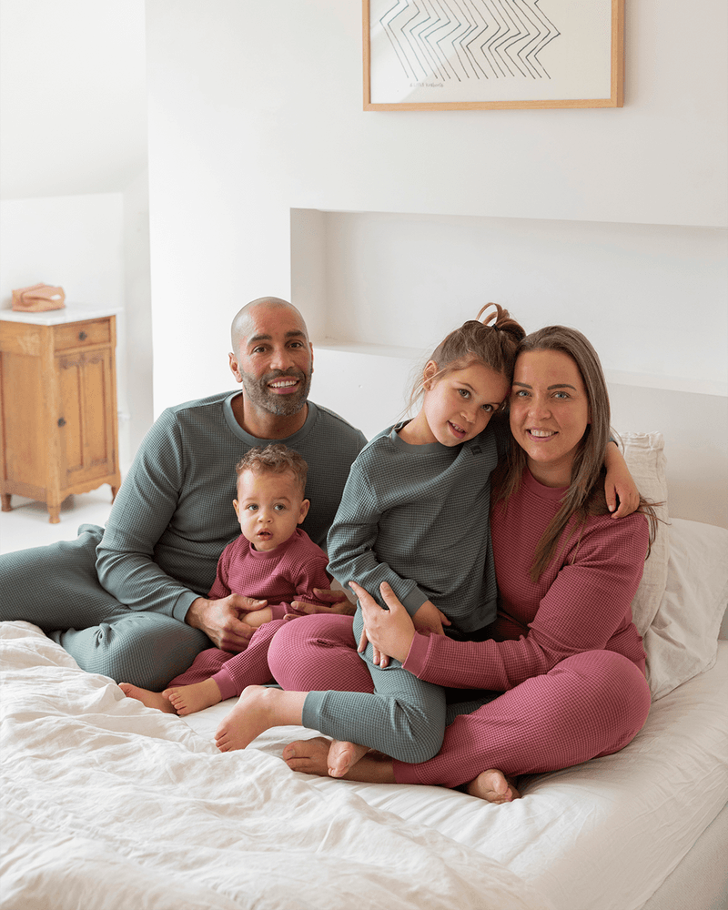 Wafelpyjama Family Limited Edition Winter Adults Paars Wafelpyjama Family Limited Edition Winter Adults Paars