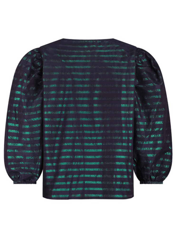 Xara sparkle stripe blouse Donker Blauw Xara sparkle stripe blouse Donker Blauw