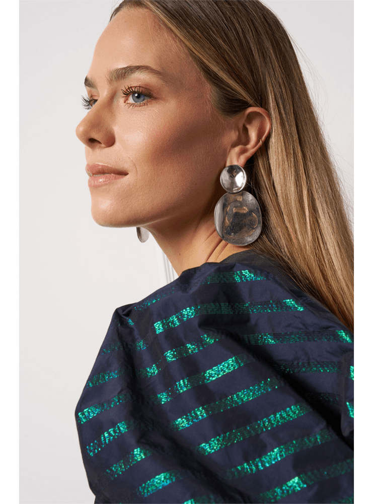 Xara sparkle stripe blouse Donker Blauw Xara sparkle stripe blouse Donker Blauw