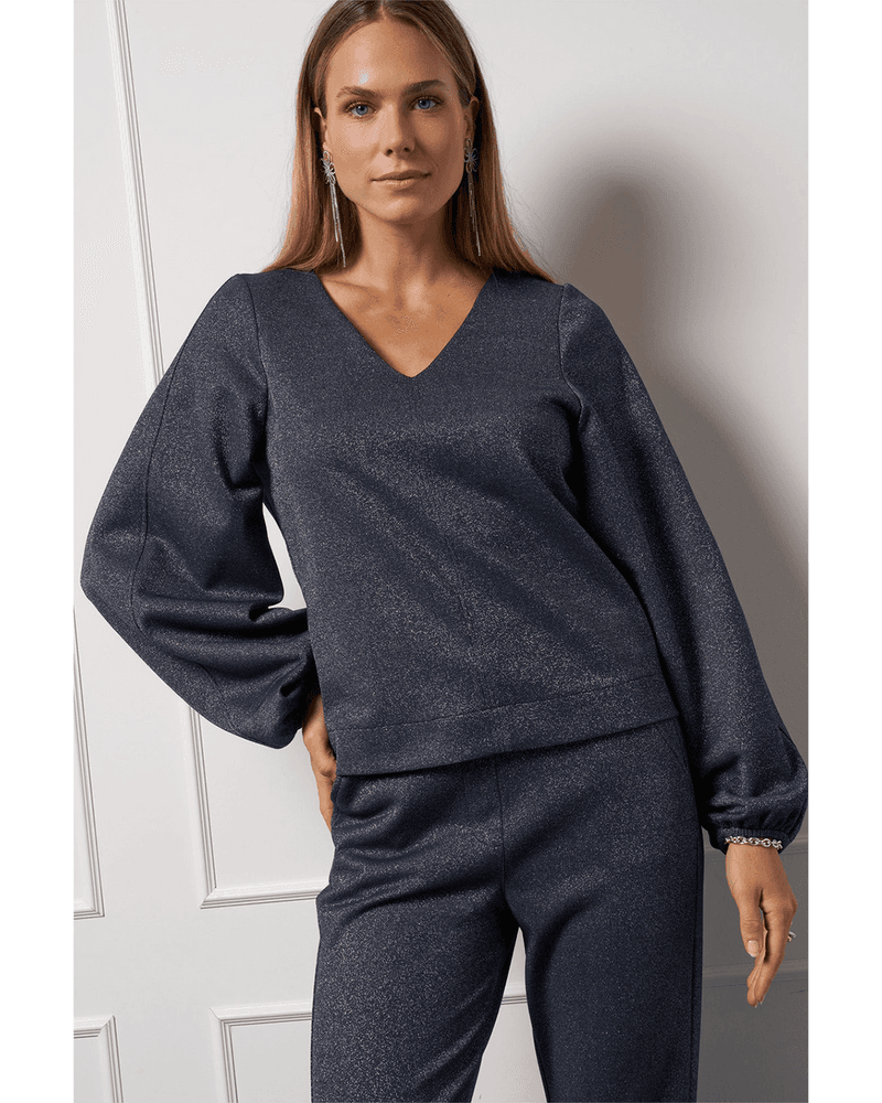 Claudina sparkle top Blauw Claudina sparkle top Blauw