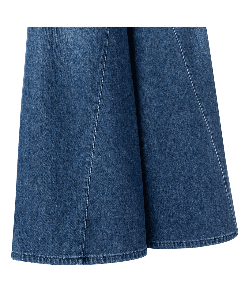 Wide Flared Jeans Blauw Wide Flared Jeans Blauw