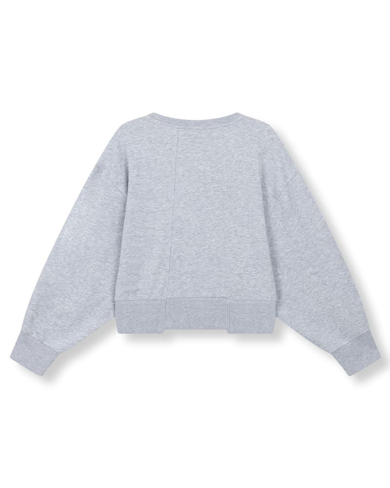 Ladies Knitted Cropped Sweater Lovee Grijs Ladies Knitted Cropped Sweater Lovee Grijs