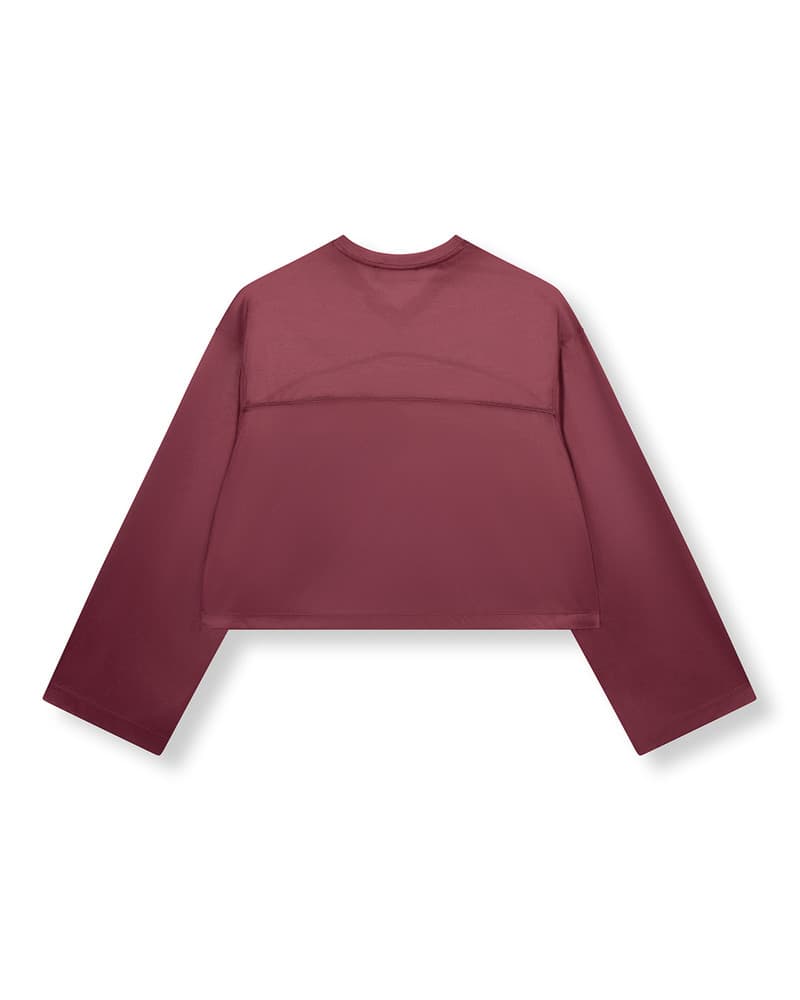 ladies knitted cropped hockey shirt FANNY Bordeaux ladies knitted cropped hockey shirt FANNY Bordeaux