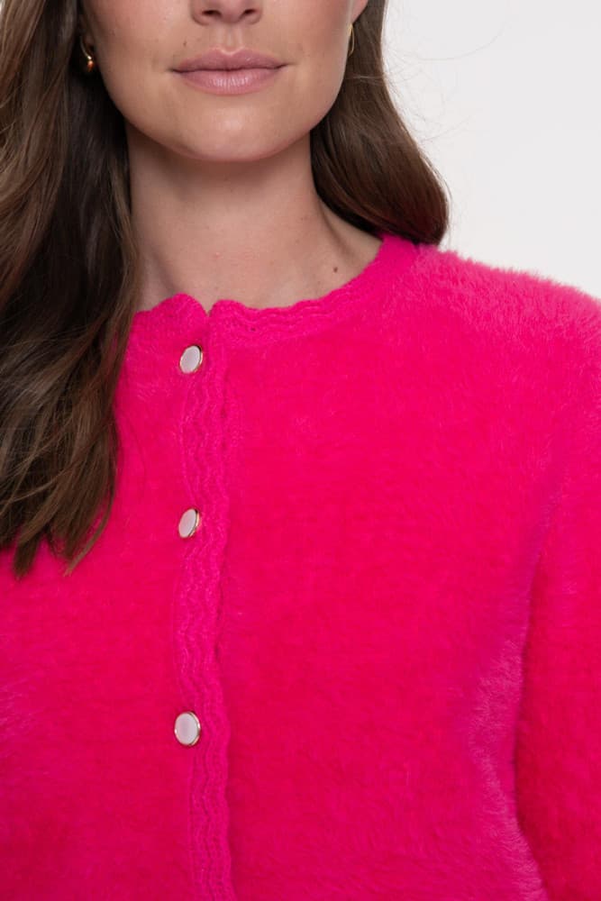 Cardigan hairy Roze Cardigan hairy Roze