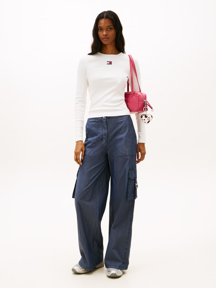 TJW Slim LS Badge Tee Ext Ecru TJW Slim LS Badge Tee Ext Ecru