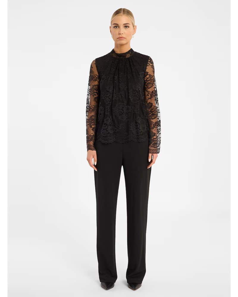 Jumpsuit met kanten mouw Zwart 1 Jumpsuit met kanten mouw Zwart 1