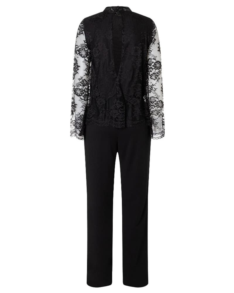 Jumpsuit met kanten mouw Zwart 1 Jumpsuit met kanten mouw Zwart 1