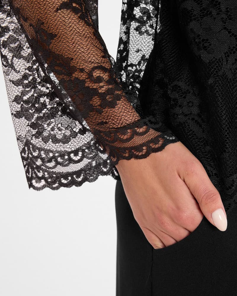 Jumpsuit met kanten mouw Zwart 1 Jumpsuit met kanten mouw Zwart 1