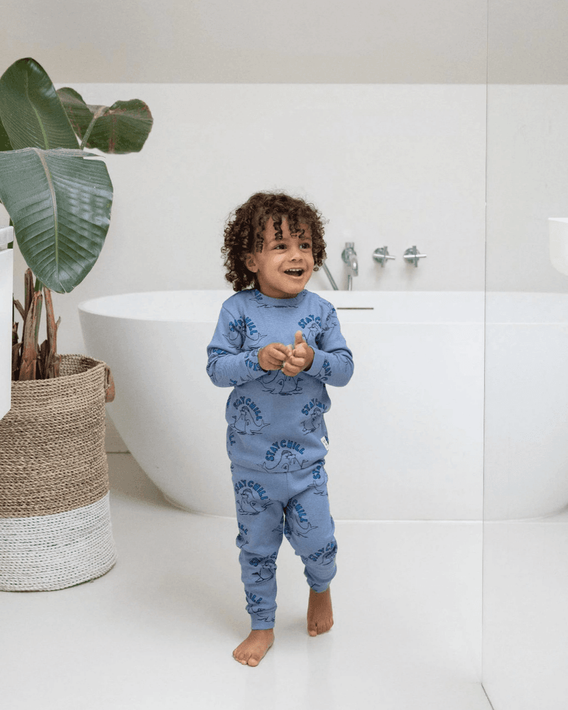 Willy Walrus Premium Sleepwear Blauw Willy Walrus Premium Sleepwear Blauw