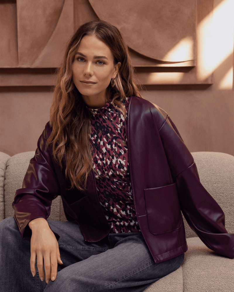 Vero faux leather jacket Bordeaux Vero faux leather jacket Bordeaux